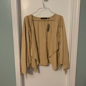 NWT Colleen Lopez Suede Fringe Jacket